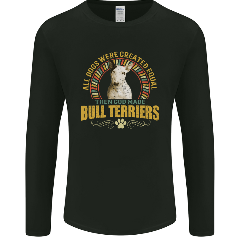 A Bull Terrier Dog Mens Long Sleeve T-Shirt Black