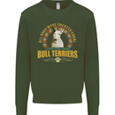 A Bull Terrier Dog Mens Sweatshirt Jumper Forest Green