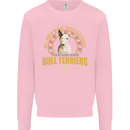 A Bull Terrier Dog Mens Sweatshirt Jumper Light Pink