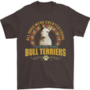 A Bull Terrier Dog Mens T-Shirt 100% Cotton Dark Chocolate