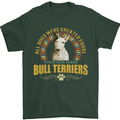A Bull Terrier Dog Mens T-Shirt 100% Cotton Forest Green