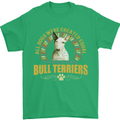 A Bull Terrier Dog Mens T-Shirt 100% Cotton Irish Green