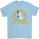 A Bull Terrier Dog Mens T-Shirt 100% Cotton Light Blue
