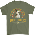 A Bull Terrier Dog Mens T-Shirt 100% Cotton Military Green