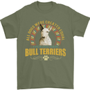 A Bull Terrier Dog Mens T-Shirt 100% Cotton Military Green