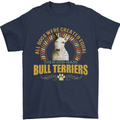 A Bull Terrier Dog Mens T-Shirt 100% Cotton Navy Blue