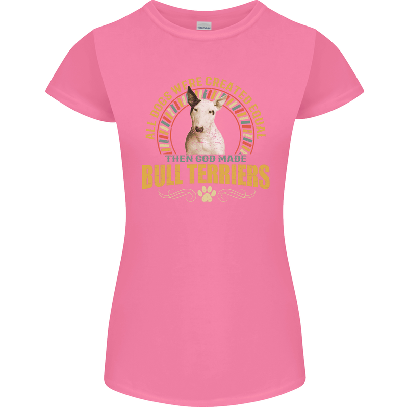 A Bull Terrier Dog Womens Petite Cut T-Shirt Azalea