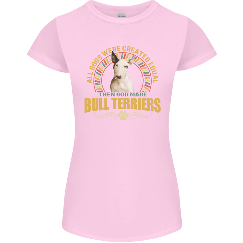 A Bull Terrier Dog Womens Petite Cut T-Shirt Light Pink