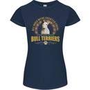 A Bull Terrier Dog Womens Petite Cut T-Shirt Navy Blue