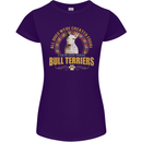 A Bull Terrier Dog Womens Petite Cut T-Shirt Purple