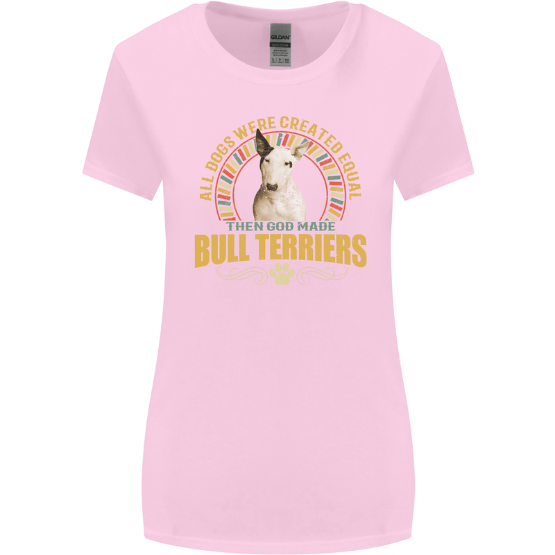 A Bull Terrier Dog Womens Wider Cut T-Shirt Light Pink