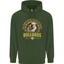 A Bulldog Dog Childrens Kids Hoodie Forest Green