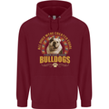 A Bulldog Dog Childrens Kids Hoodie Maroon