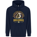 A Bulldog Dog Childrens Kids Hoodie Navy Blue