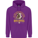 A Bulldog Dog Childrens Kids Hoodie Purple