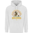 A Bulldog Dog Childrens Kids Hoodie White