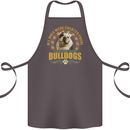 A Bulldog Dog Cotton Apron 100% Organic Dark Grey