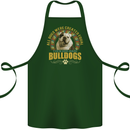 A Bulldog Dog Cotton Apron 100% Organic Forest Green