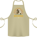 A Bulldog Dog Cotton Apron 100% Organic Khaki