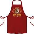 A Bulldog Dog Cotton Apron 100% Organic Maroon