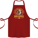 A Bulldog Dog Cotton Apron 100% Organic Maroon