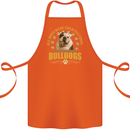 A Bulldog Dog Cotton Apron 100% Organic Orange