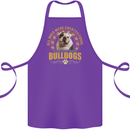 A Bulldog Dog Cotton Apron 100% Organic Purple