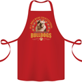 A Bulldog Dog Cotton Apron 100% Organic Red
