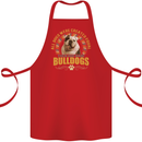A Bulldog Dog Cotton Apron 100% Organic Red
