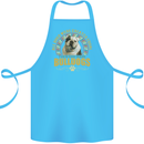 A Bulldog Dog Cotton Apron 100% Organic Turquoise