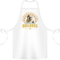 A Bulldog Dog Cotton Apron 100% Organic White