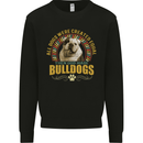 A Bulldog Dog Kids Sweatshirt Jumper Black
