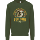 A Bulldog Dog Kids Sweatshirt Jumper Forest Green