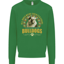 A Bulldog Dog Kids Sweatshirt Jumper Irish Green