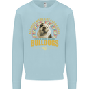 A Bulldog Dog Kids Sweatshirt Jumper Light Blue