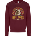 A Bulldog Dog Kids Sweatshirt Jumper Maroon
