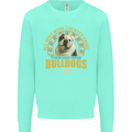 A Bulldog Dog Kids Sweatshirt Jumper Peppermint