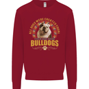 A Bulldog Dog Kids Sweatshirt Jumper Red