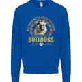 A Bulldog Dog Kids Sweatshirt Jumper Royal Blue
