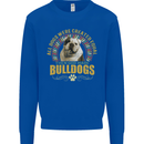 A Bulldog Dog Kids Sweatshirt Jumper Royal Blue