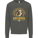 A Bulldog Dog Kids Sweatshirt Jumper Storm Grey