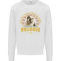 A Bulldog Dog Kids Sweatshirt Jumper White