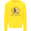 A Bulldog Dog Kids Sweatshirt Jumper Yellow