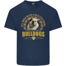A Bulldog Dog Kids T-Shirt Childrens Navy Blue