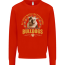 A Bulldog Dog Mens Sweatshirt Jumper Bright Red
