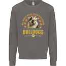 A Bulldog Dog Mens Sweatshirt Jumper Charcoal