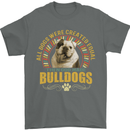 A Bulldog Dog Mens T-Shirt 100% Cotton Charcoal