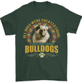 A Bulldog Dog Mens T-Shirt 100% Cotton Forest Green