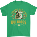 A Bulldog Dog Mens T-Shirt 100% Cotton Irish Green