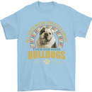 A Bulldog Dog Mens T-Shirt 100% Cotton Light Blue